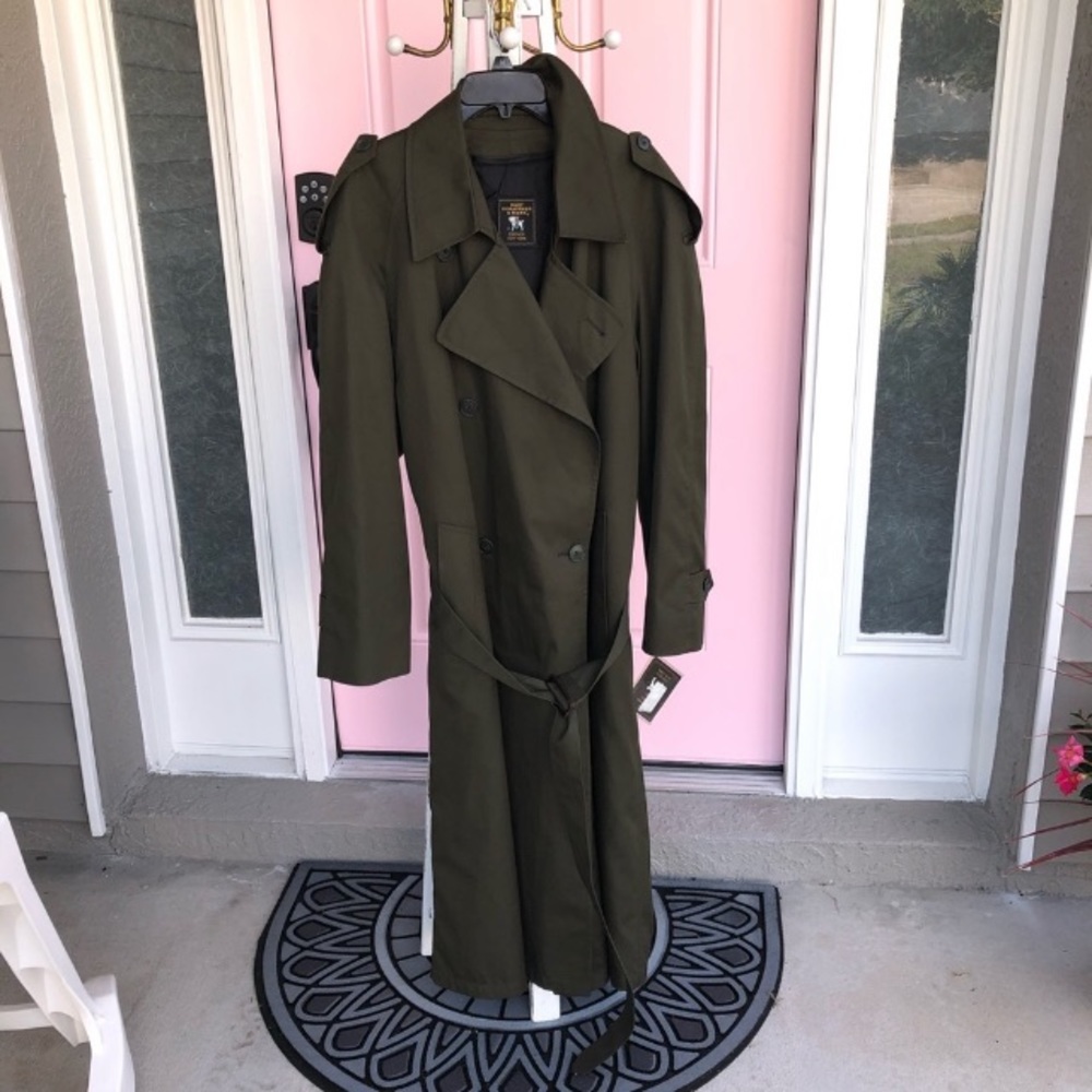 NWT Green Rain/Trench Coat